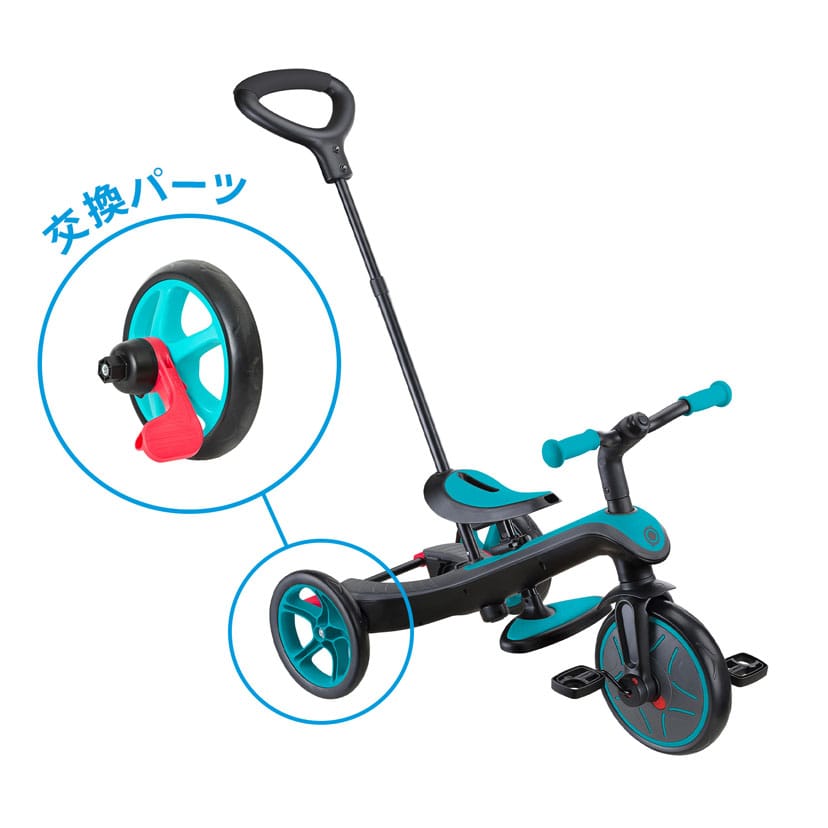 エクスプローラートライク3in1 & 4in1用 】後輪（右）/レッド(旧