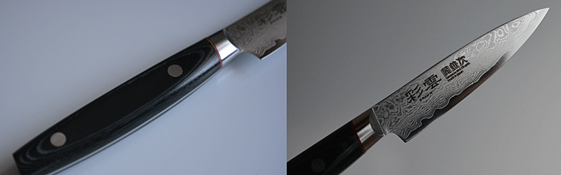 関兼次 彩雲 ダマスカス パーリングナイフ 90mm