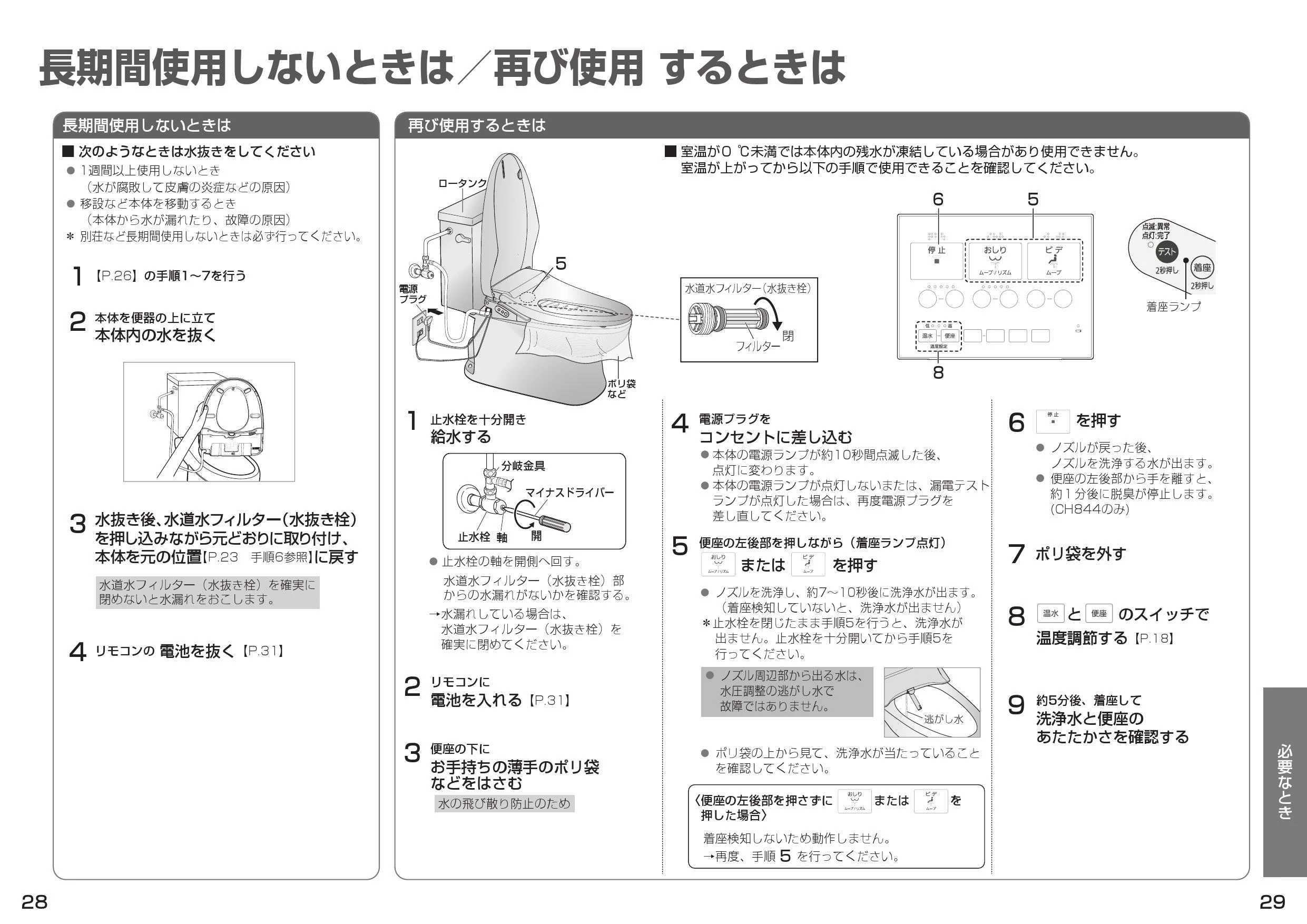 パナソニック CH845WS 取扱説明書 商品図面 施工説明書|パナソニック