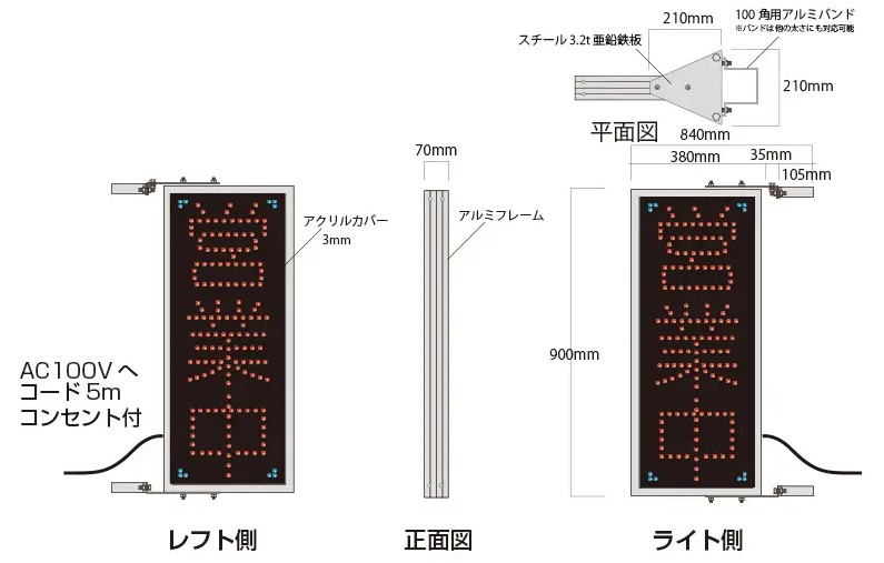営業中LEDサイン