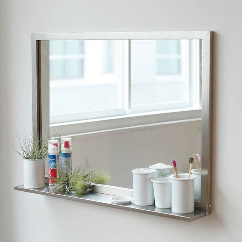 DULTON ONLINE SHOP | STAINLESS STEEL FRAME MIRROR WITH BRACKET(L