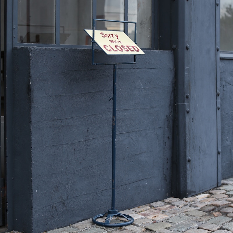 DULTON ONLINE SHOP | SPINNER SIGN STAND OPEN-CLOSED NAVY(NAVY