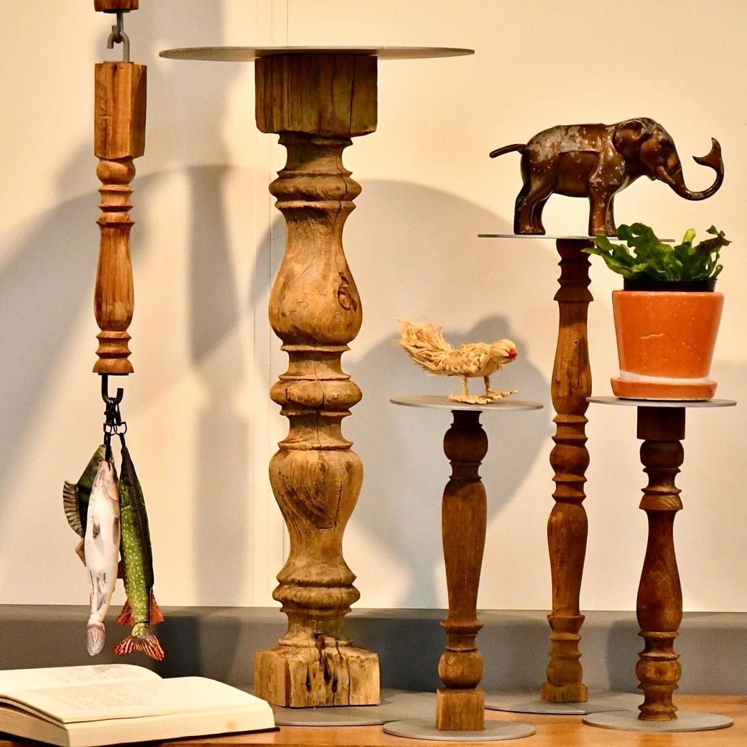 DULTON ONLINE SHOP | VONA WOODEN SPINDLE HOOK GALVANIZED L(L