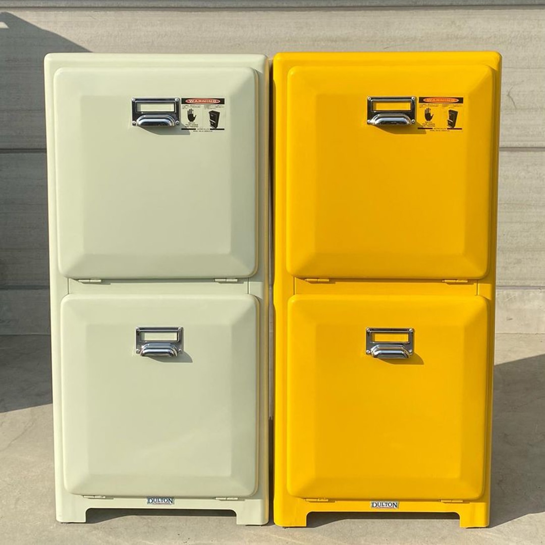DULTON ONLINE SHOP | TRASH CAN DOUBLE DECKER YELLOW(YELLOW