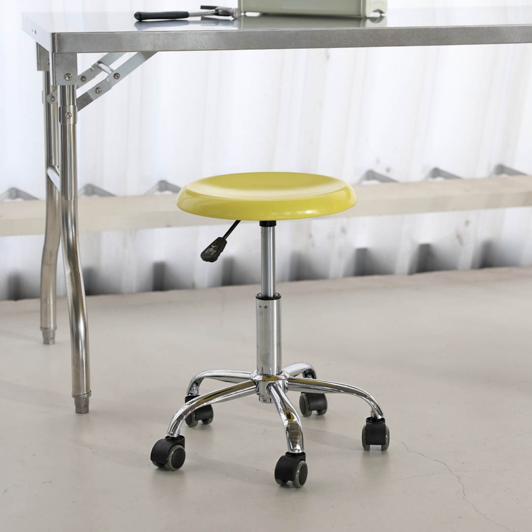 DULTON ONLINE SHOP | STEEL STOOL WITH CASTORS YELLOW(YELLOW): 家具