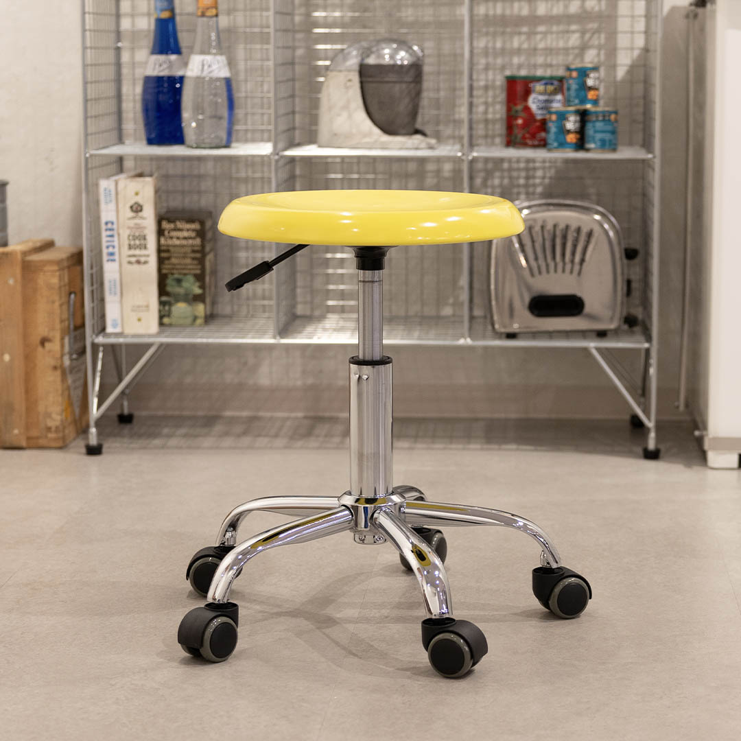 DULTON ONLINE SHOP | STEEL STOOL WITH CASTORS YELLOW(YELLOW): 家具