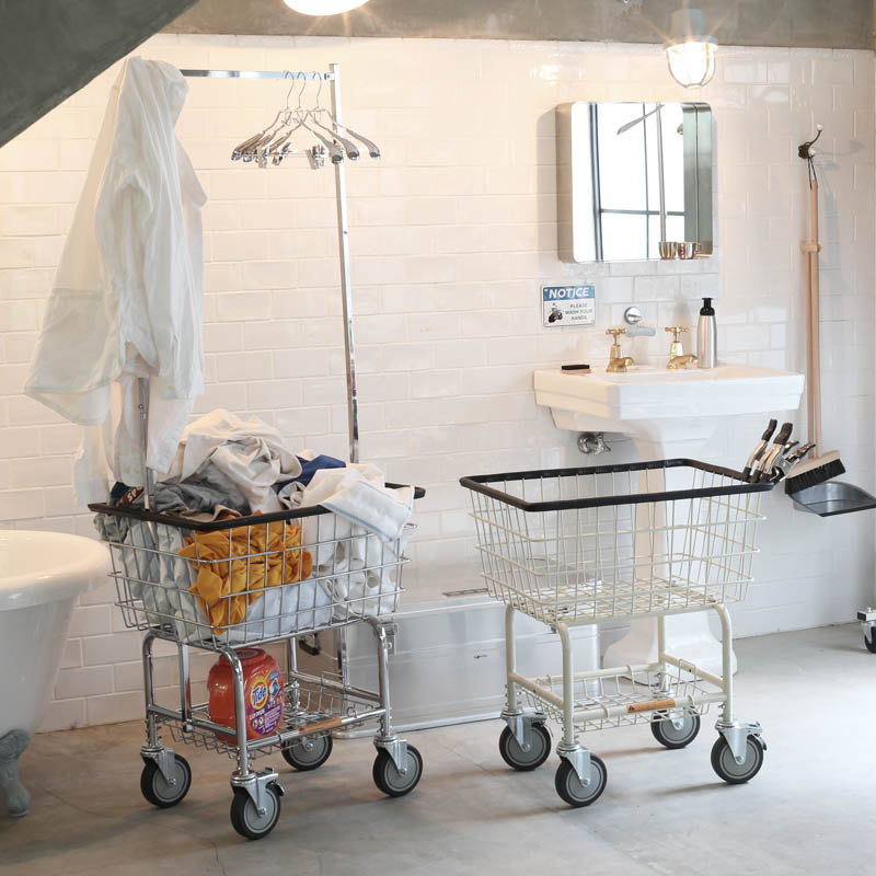 DULTON ONLINE SHOP | LAUNDRY CART WITH POLE RACK IVORY(IVORY): 家具