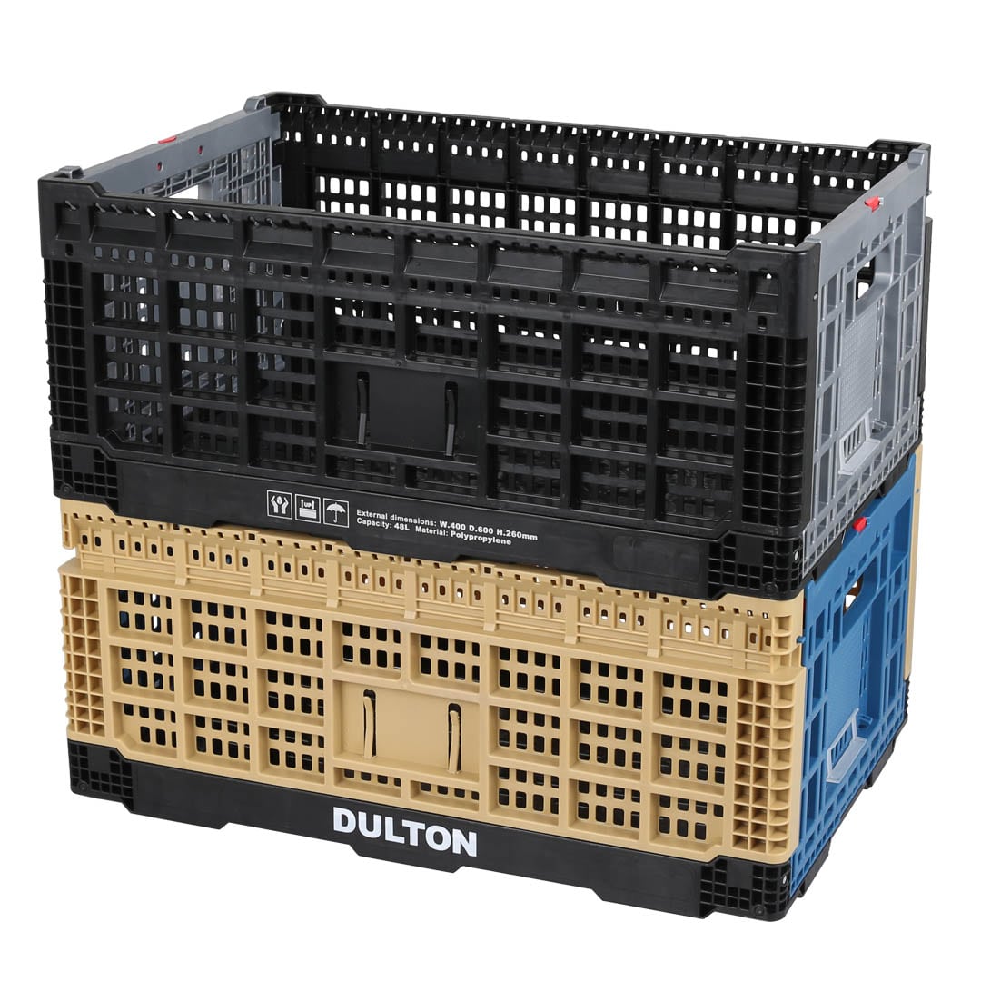 DULTON ONLINE SHOP | FOLDING MESH STORAGE 48L BLACK/SILVER(48L