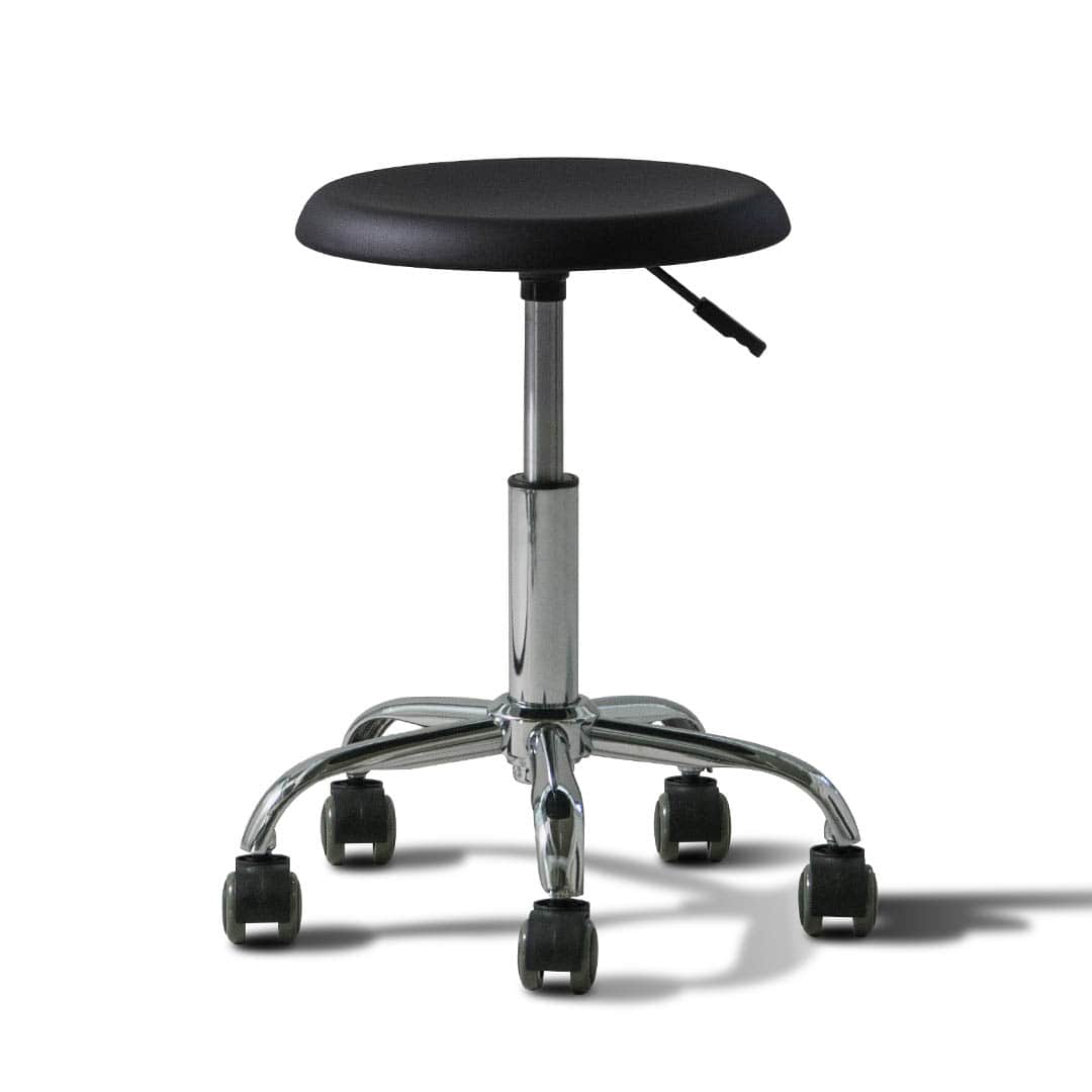 DULTON ONLINE SHOP | STEEL STOOL WITH CASTORS MATT BLACK(MATT