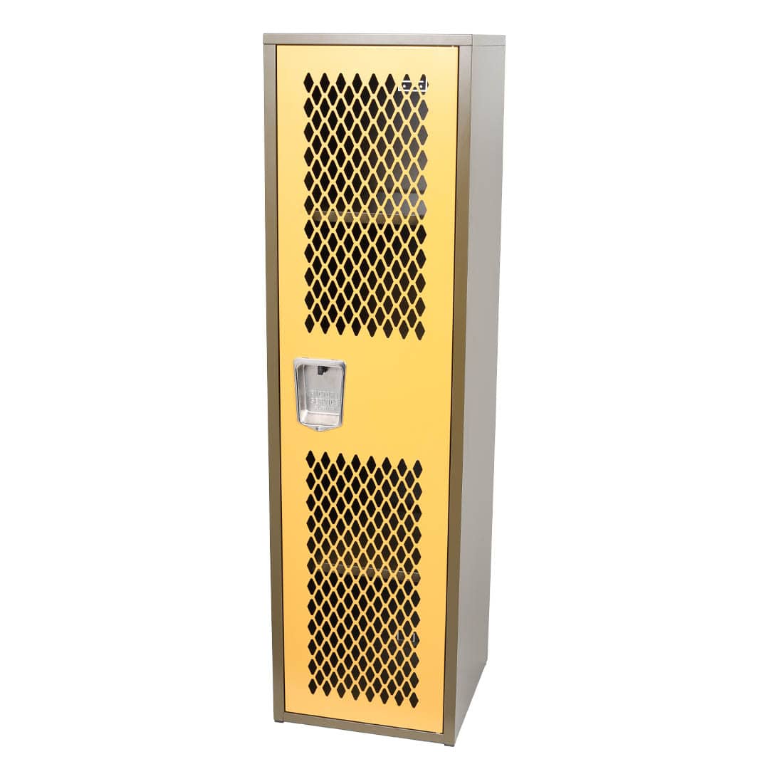DULTON ONLINE SHOP | STEEL MESH LOCKER OLIVE/YELLOW(OLIVE/YELLOW