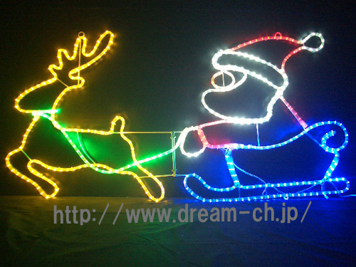 クリスマスイルミネーション サンタ＆トナカイ