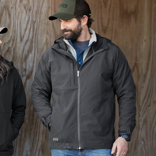 Apex Men's Rain Jacket | Soft Shell Hoodie | DRI DUCK