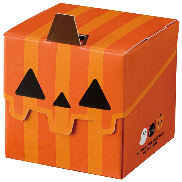 ハロウィンキューブボックス-1／かぼちゃ(W75×D75×H92(75)): ギフト