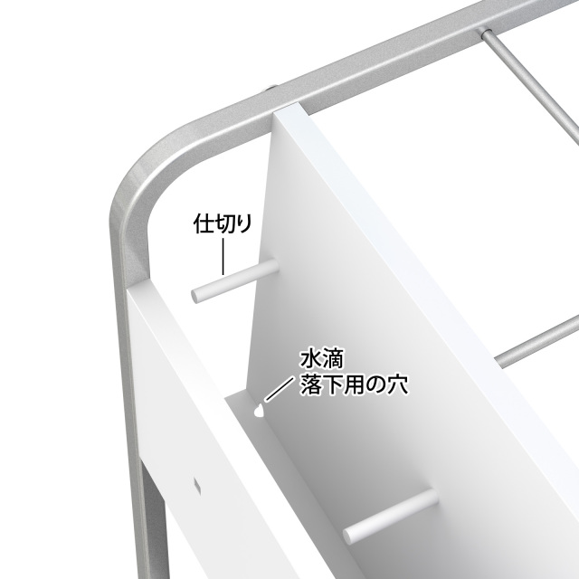 傘立て 長傘約36本 折畳傘約9本収納 (LAS-3609US / LAS-3609USSK)