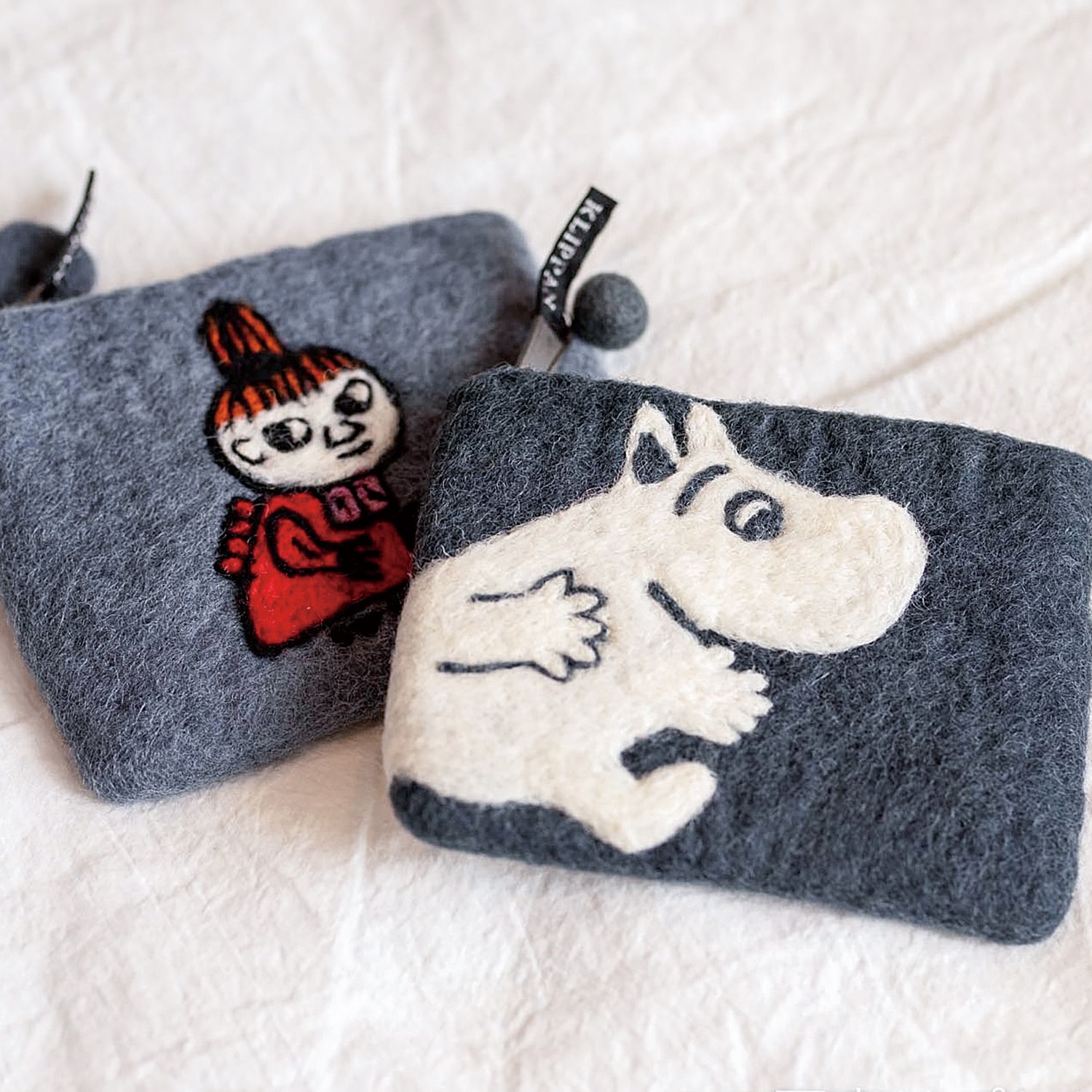 KLIPPAN/クリッパン フェルトポーチ スニーキーミイ グレー