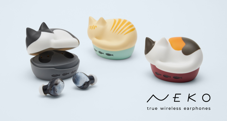 ラディウス HP-C28BTH 猫のかたちの完全ワイヤレスイヤフォン NEKO