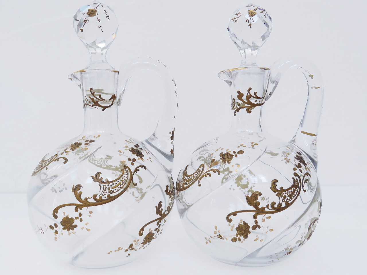 バカラクリスタル 金彩ボトルペア - 薔薇と天使のアンティーク