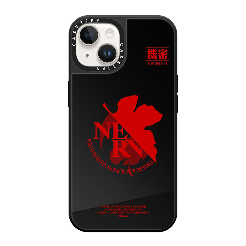 CASETiFYxEVA】NERV Logo MagSafe 対応ミラーケース（黒）/iPhone 14