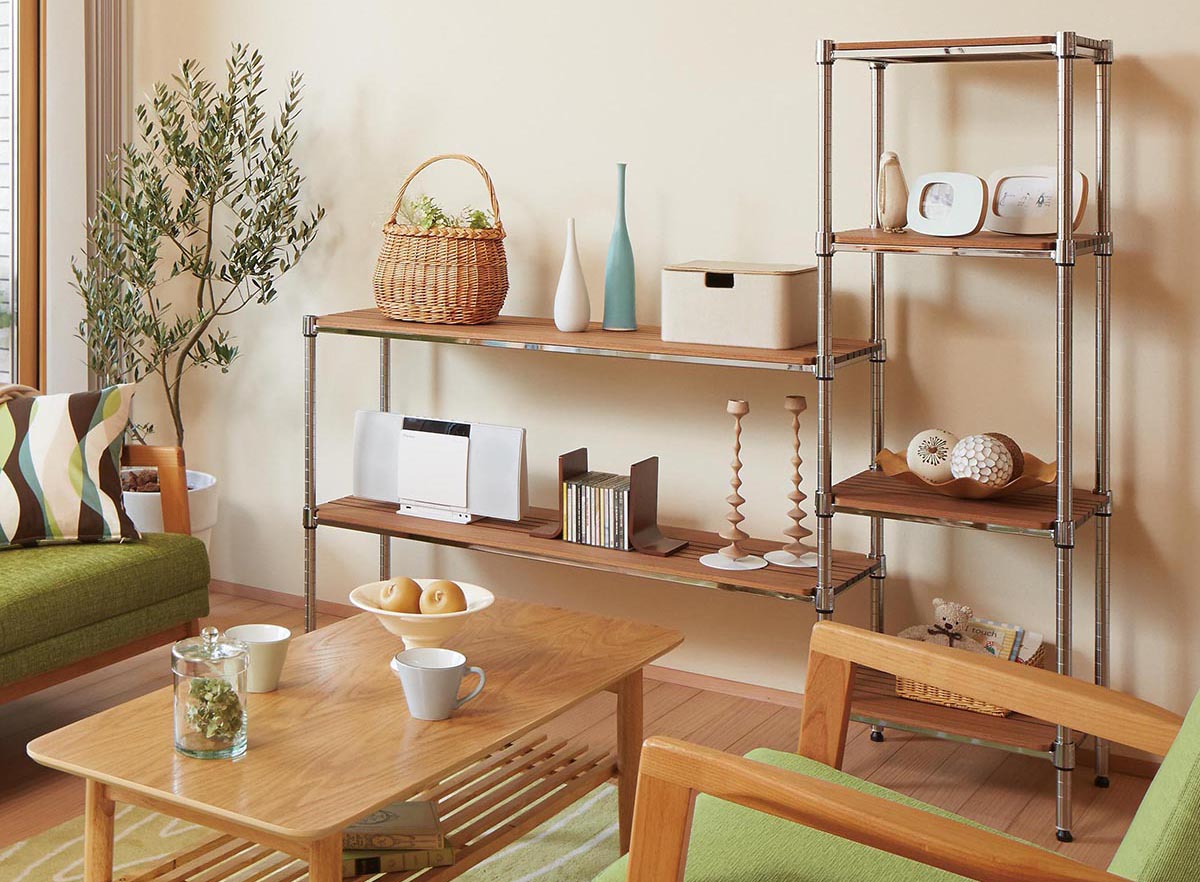 インテリア性をより一層確立したウッドシェルフ|エレクター株式会社