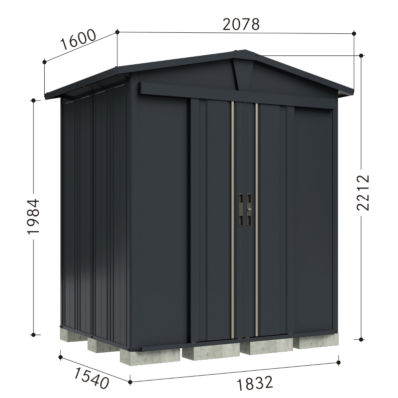 タクボ三角屋根物置 リジュー LSN-1815 - エクステリア商品 和風庭園