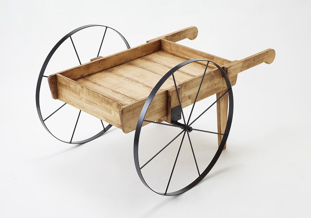 大型車輪の木製ディスプレイ荷車・販売ワゴンの通販・販売 － 木製雑貨