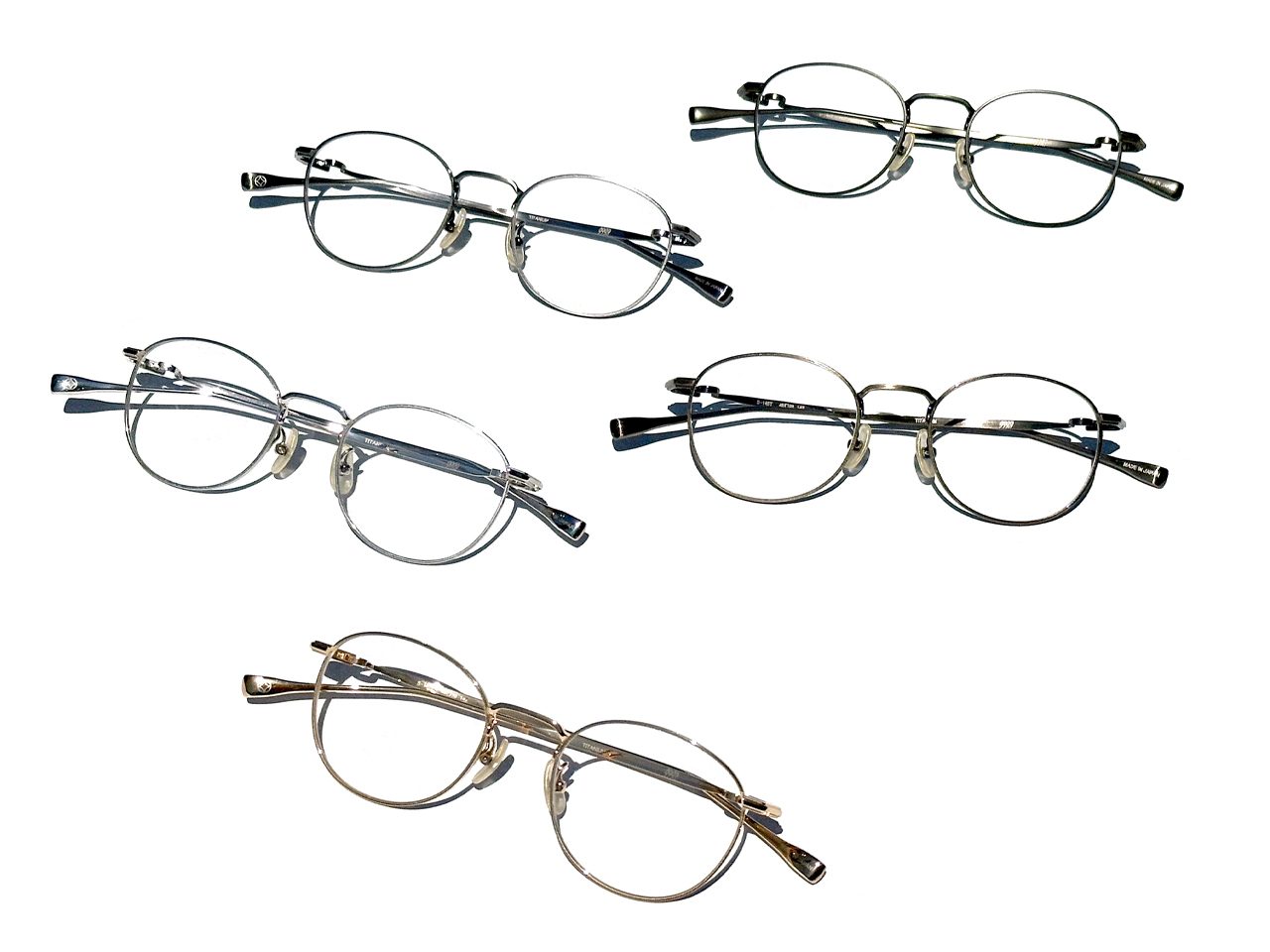 オールチタンの逆Rテンプルで快適さ長持ち！ 999.9 メタルフレーム「S