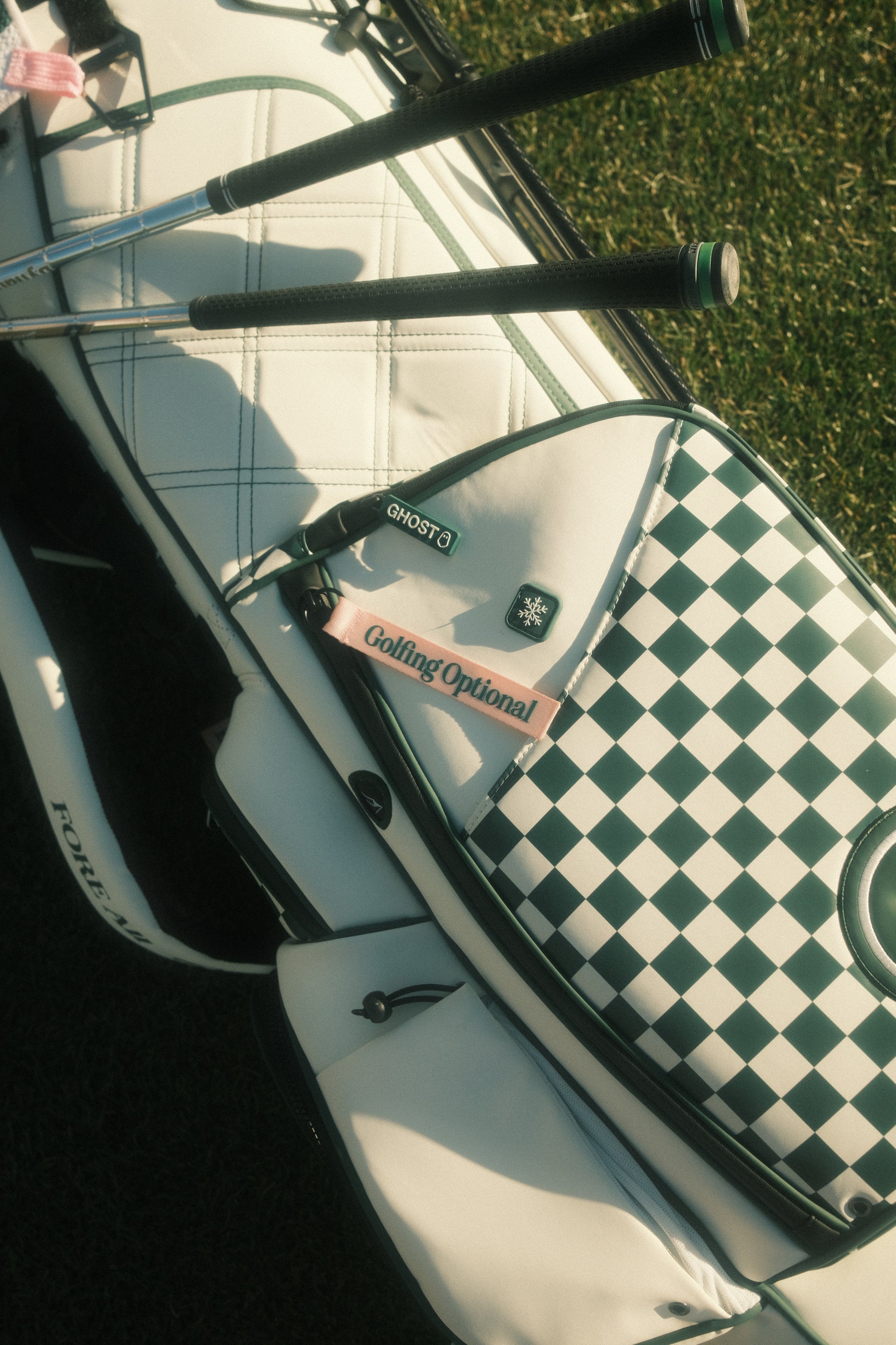 Fore All X Ghost Golf Bag - Green Checkered – foreall.com
