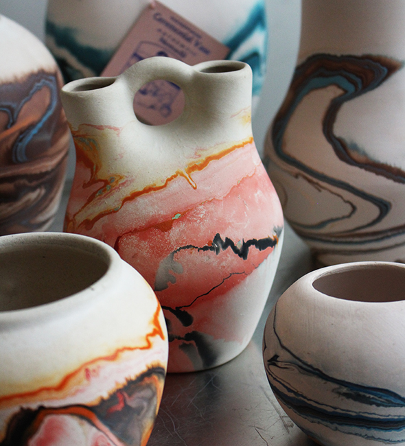 VINTAGE】Nemadji Pottery Flower Base ”Made In USA”を明日、2023年9