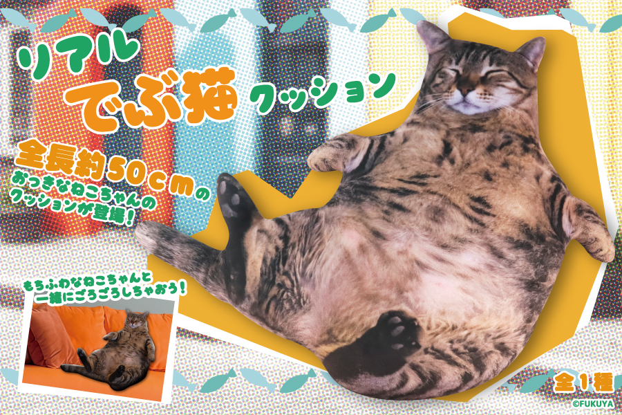 もちふわ可愛いリアルでぶ猫クッションがプライズで登場♪｜トピックス