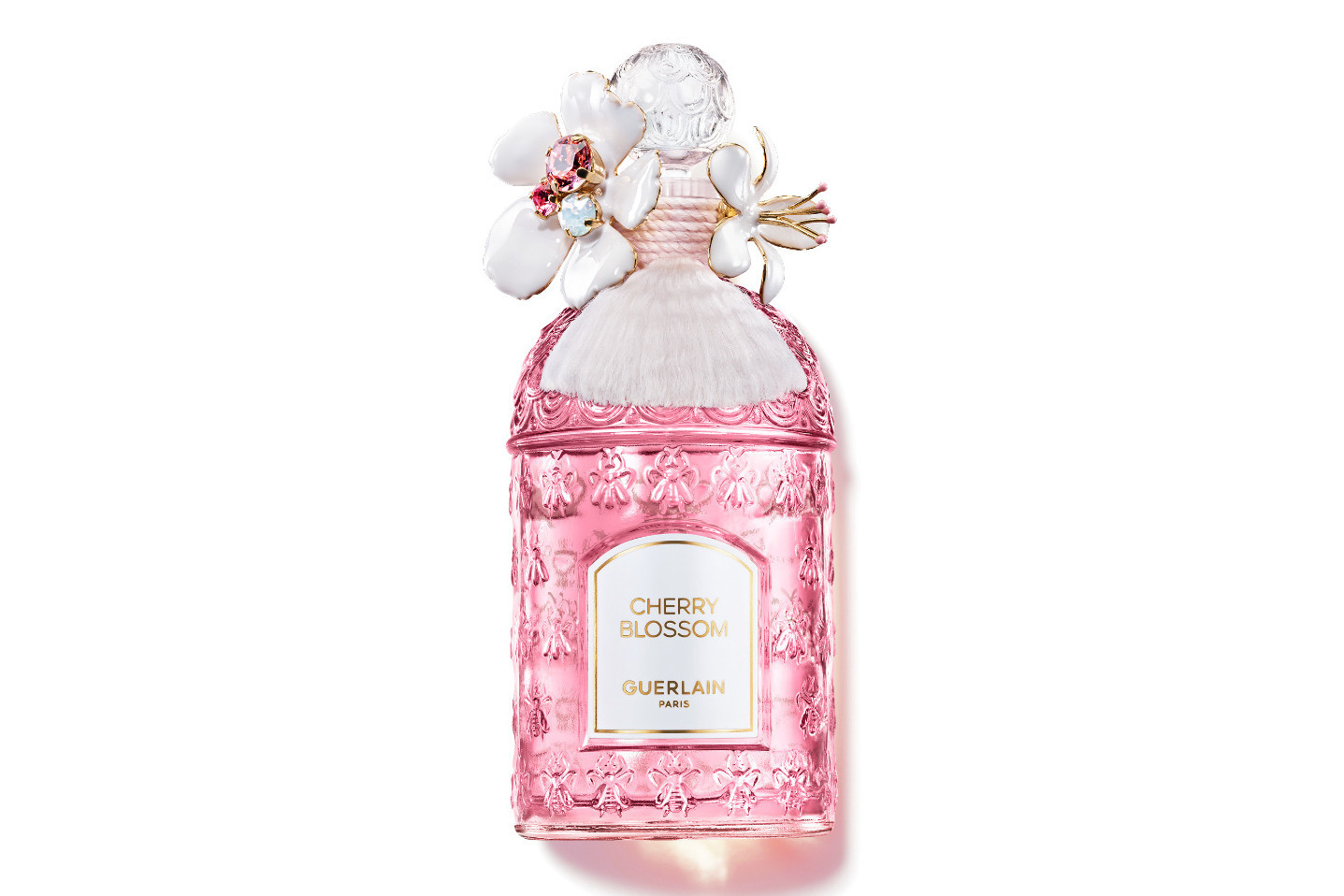 ゲラン“桜香る”24年春フレグランス「チェリーブロッサム」ボトルから