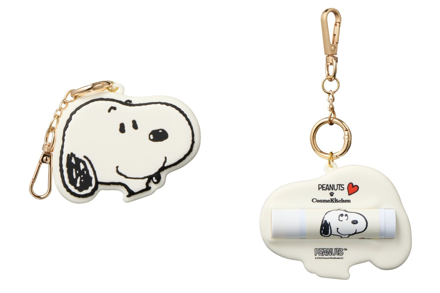 コスメキッチン×「ピーナッツ」コスメ、“スヌーピーの顏型ケース付き