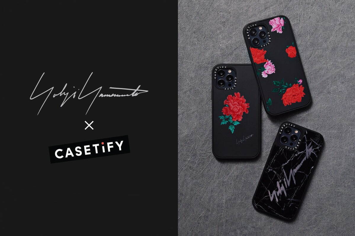 ヨウジヤマモト×ケースティファイのiPhoneケース、“牡丹の花”モチーフ