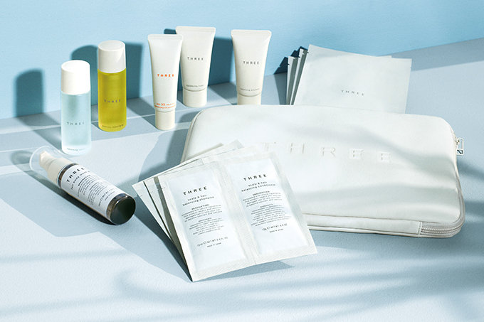 THREEのトラベルセットが数量限定で登場 - スキンケアからヘアケアまで