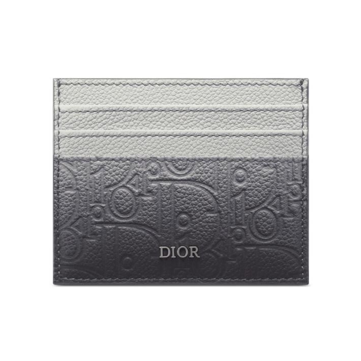 ディオール“グラデカラー”のメンズ財布＆カードホルダー、エンボス加工
