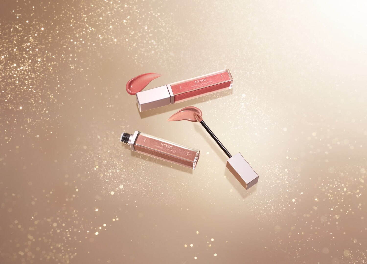 エトヴォス24年クリスマスコスメ、“煌めくピンク”のリッププランパー