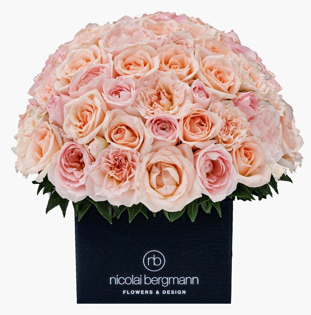 Nicolai Bergmann プリザーブドフラワーマンゴーポットピンクローズ 母