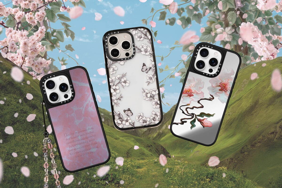 ケースティファイ“架空の庭園”着想スマホケース - 満開の桜や蝶を