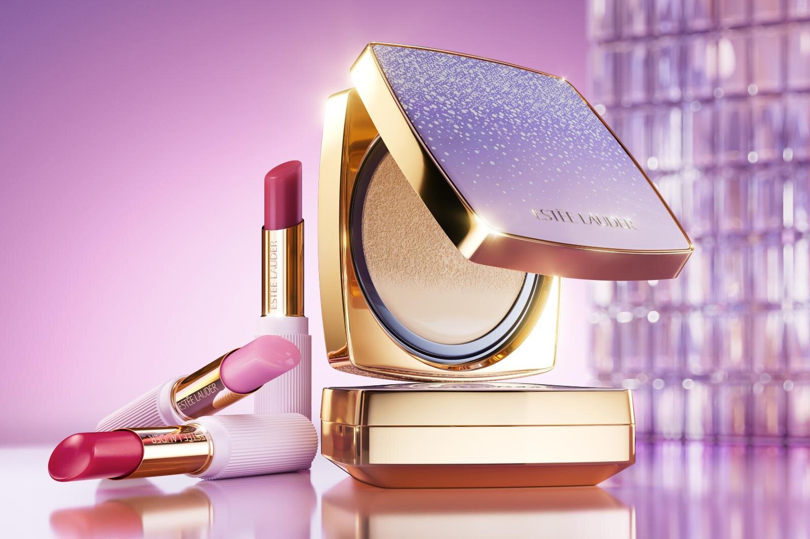 エスティ ローダー24年クリスマスコフレ第3弾、“煌めくツイードポーチ