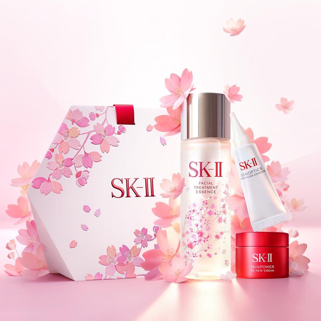 SK-II“桜の花びら舞う”26年春スキンケアキット、名品化粧水＆美白美容