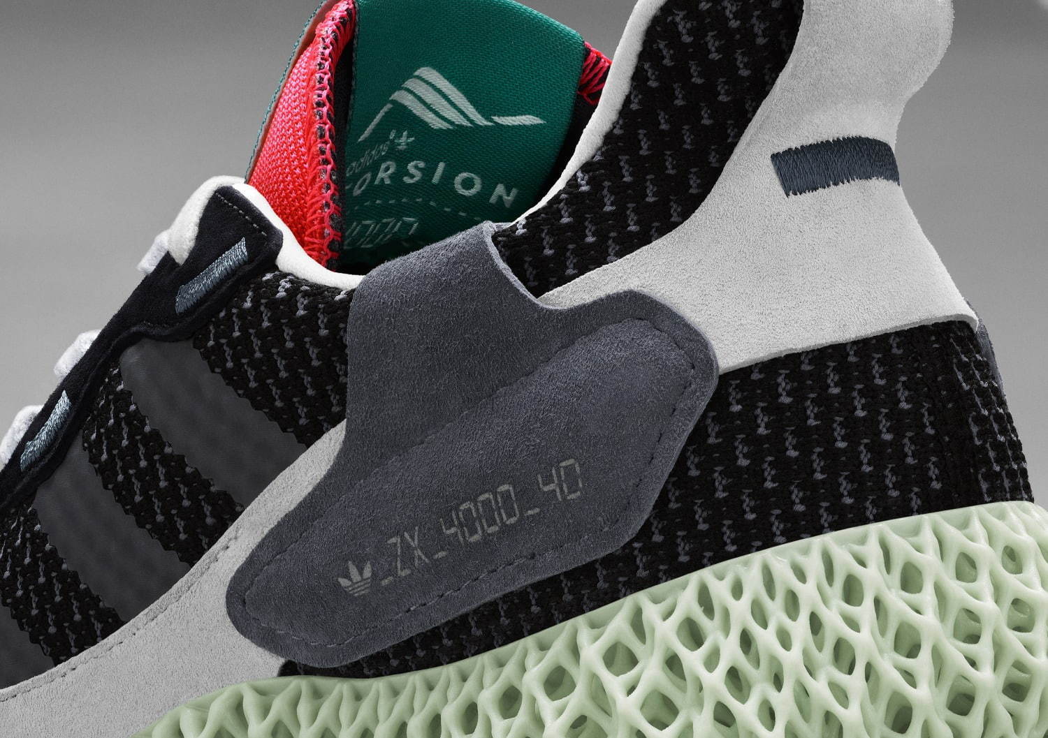 アディダス オリジナルス「ZX 4000 4D」に新色、次世代ソールADIDAS 4D