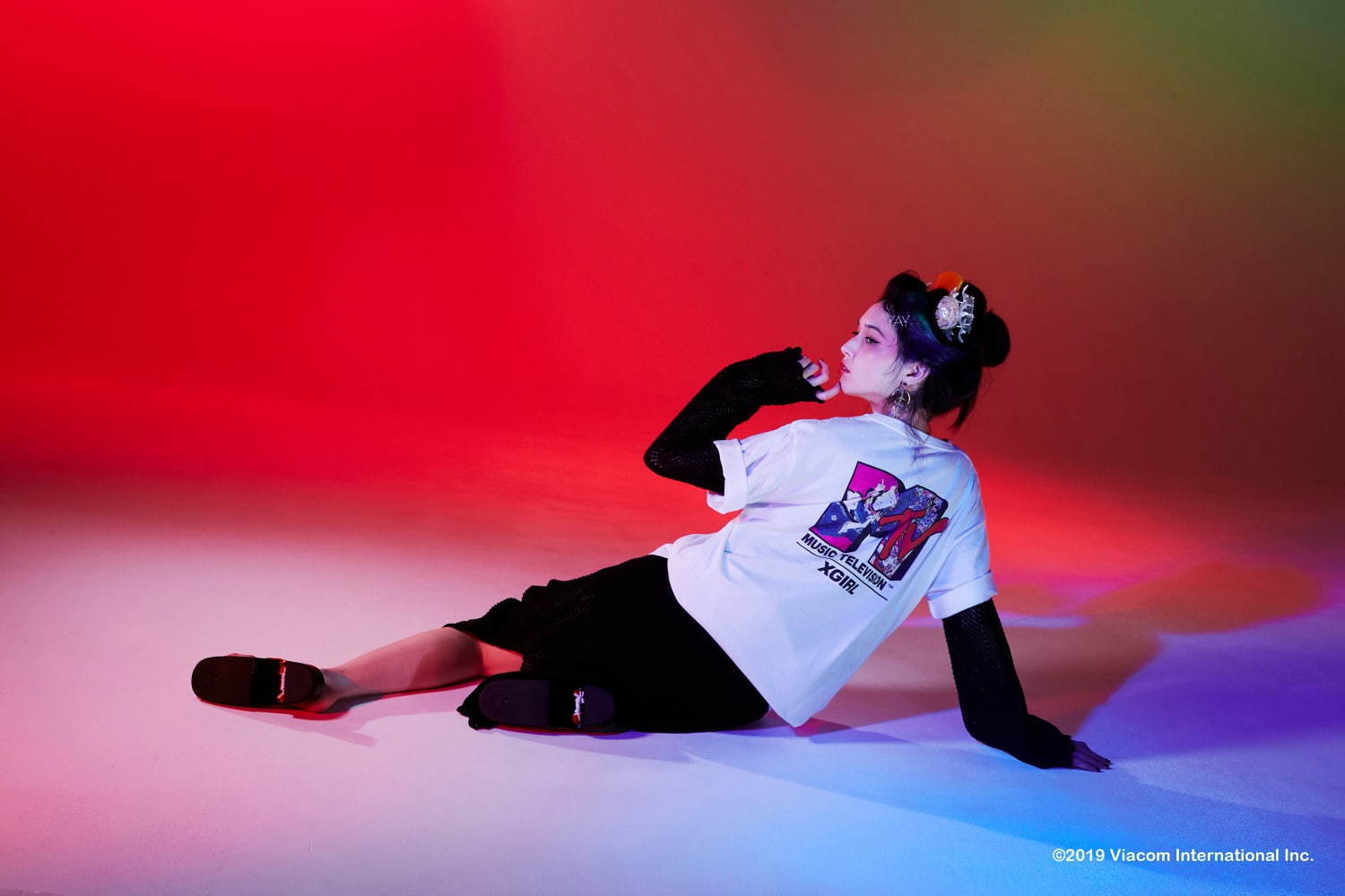 X-girl×MTV、“浮世絵”とMTVロゴをモチーフにしたTシャツやタンクトップ