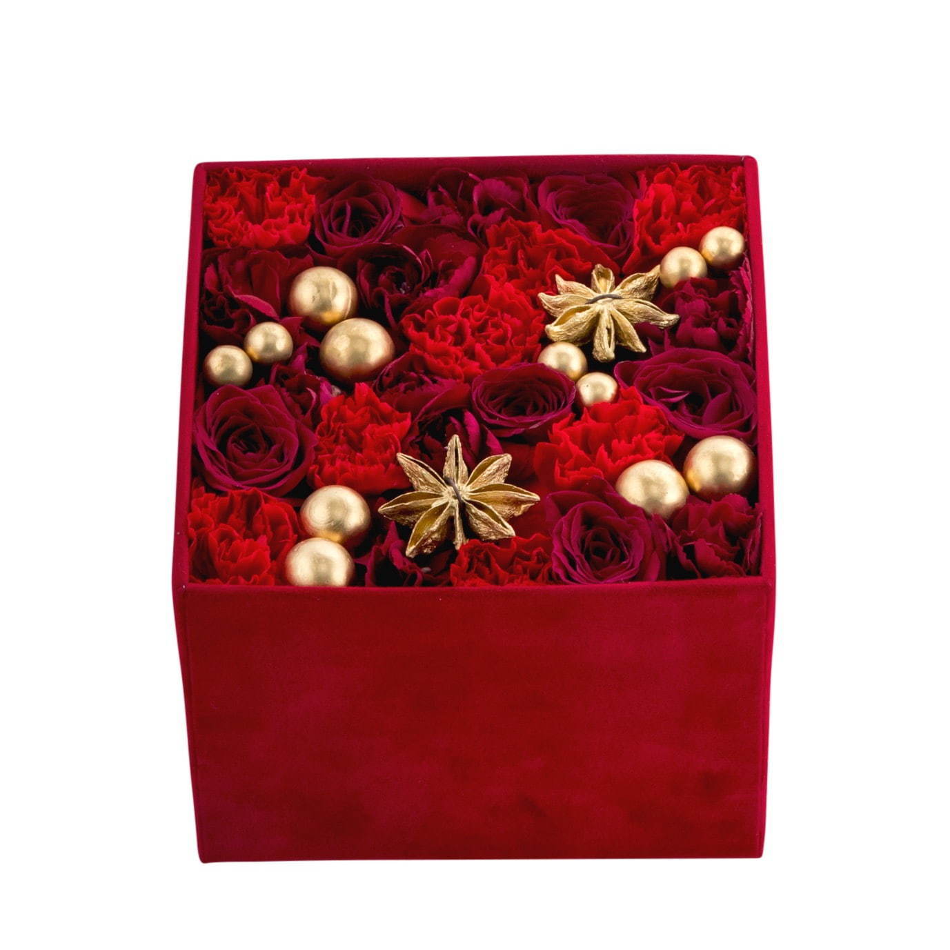 ニコライ バーグマンのクリスマス限定フラワーボックス、真紅の