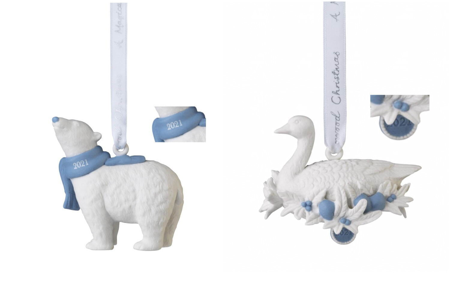 ウェッジウッドのスノードーム、雪降るドームの中でスケートを楽しむ