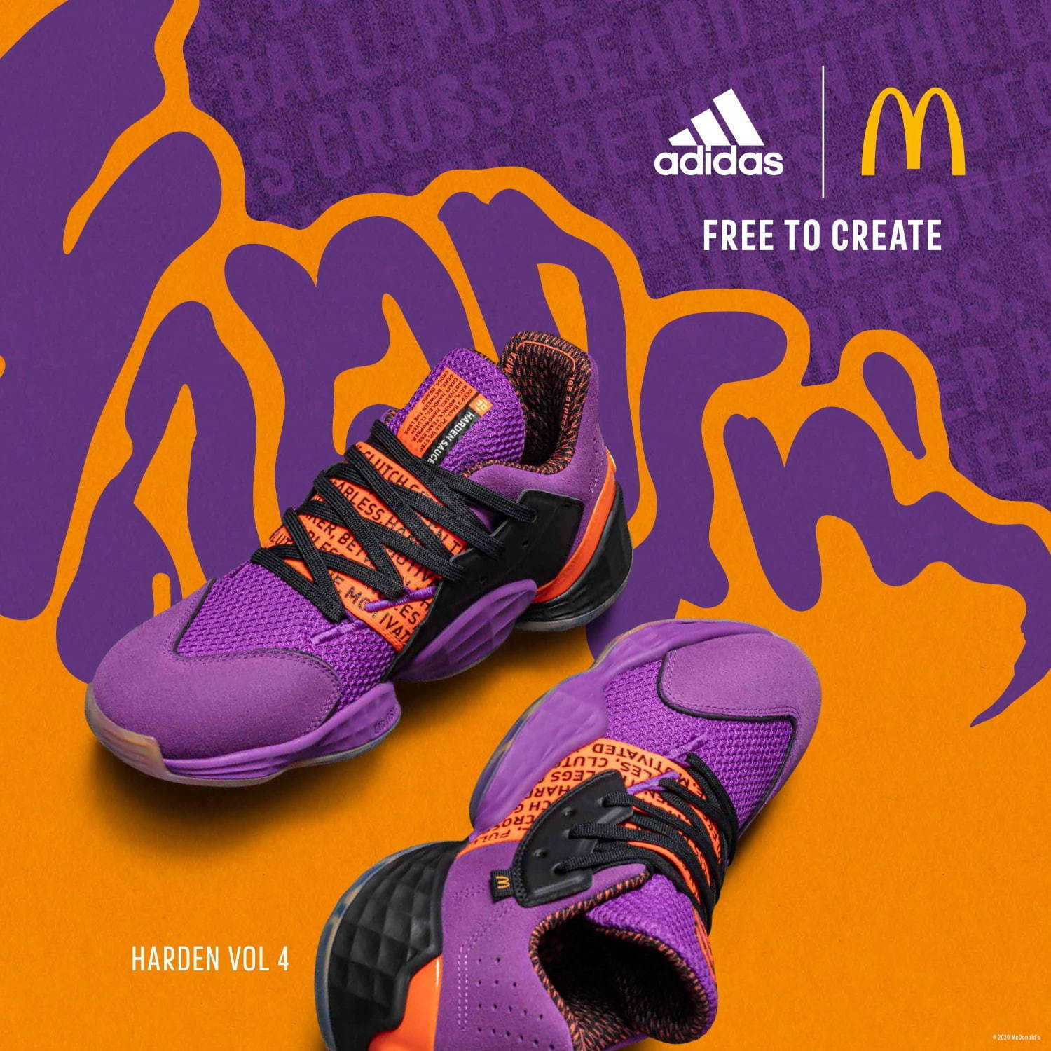 アディダス バスケットボール「マクドナルド」とコラボ、“ソース”着想