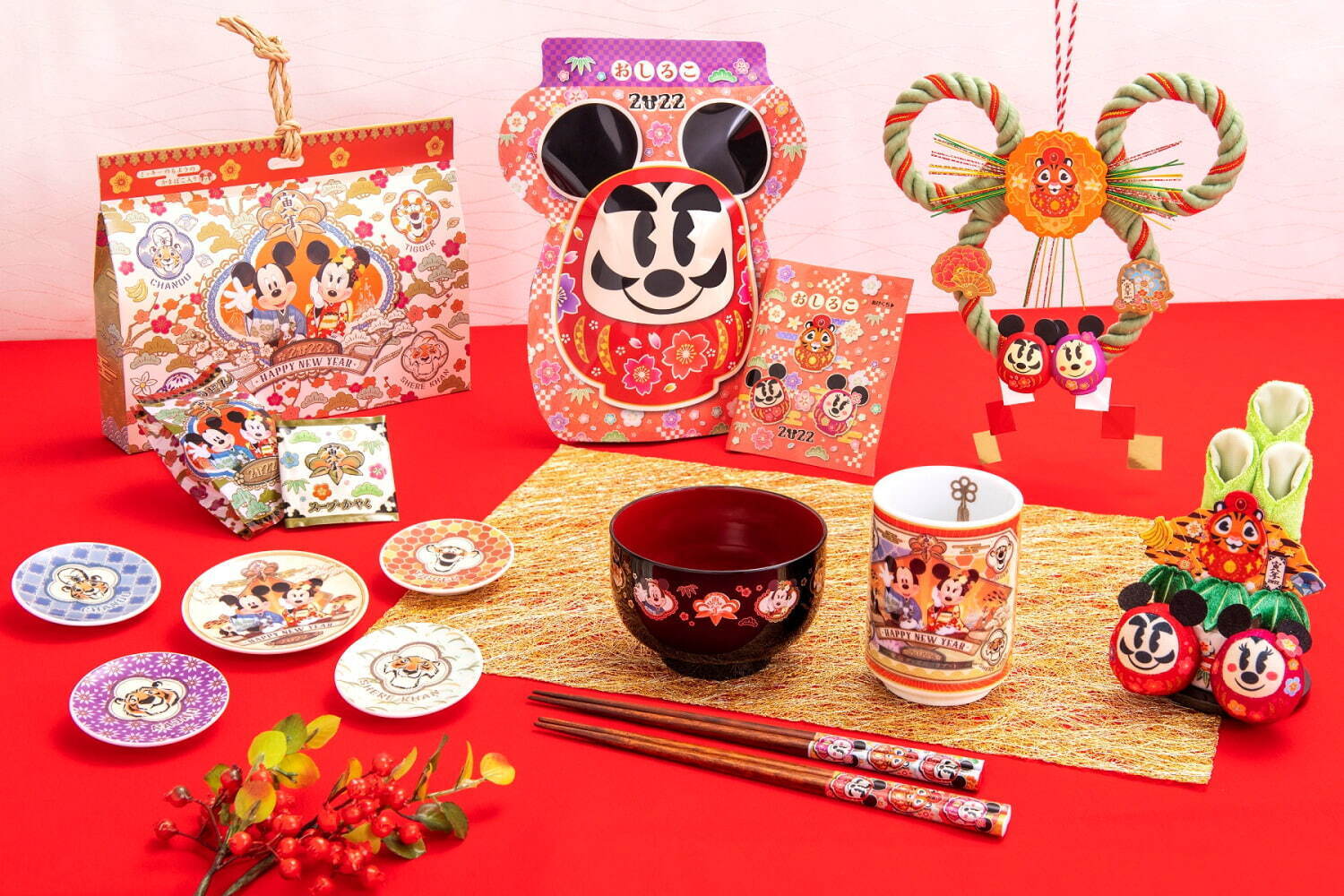 東京ディズニーリゾートの2022年お正月、和服ミッキーマウスによる新年