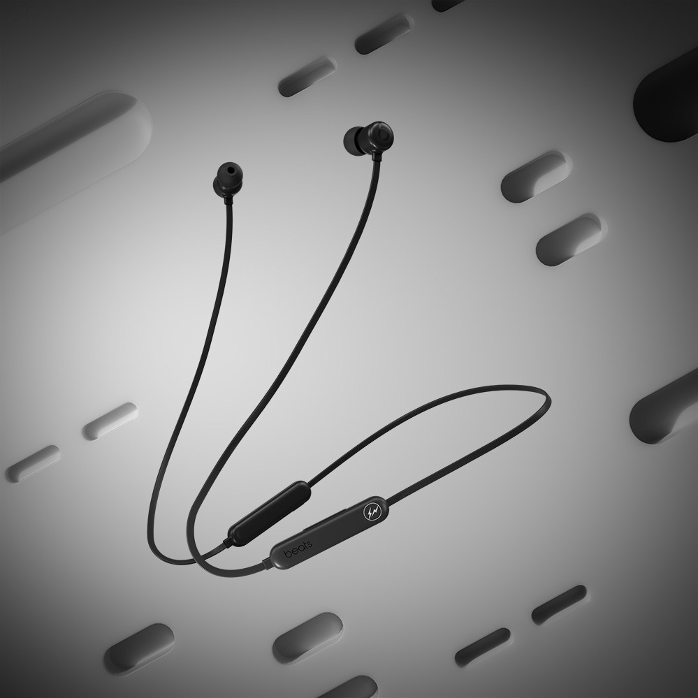 Beats × フラグメント デザイン“ネックバンド式”イヤホン、稲妻入り