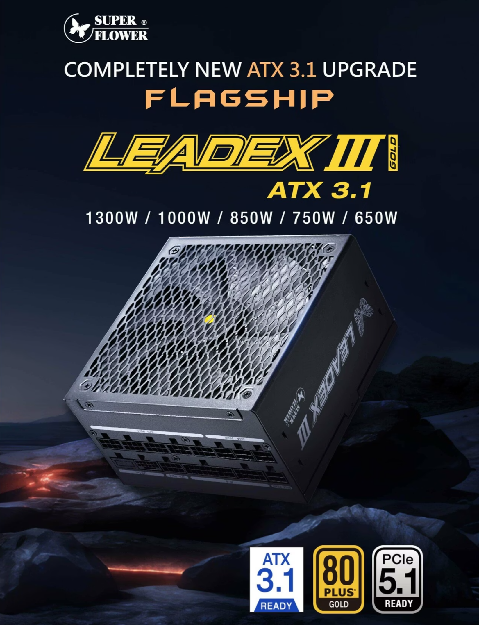 Super Flower Leadex III 1000 Watt 80 Plus Gold ATX Fully Modular