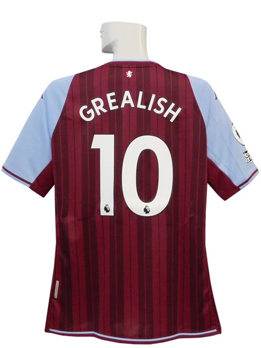 アストン・ビラ Kappa Grealish 10 L 2018-19 Aston Villa Home Shirt Grealish #10 - 9/10 - (XL)