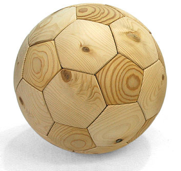 装飾品・オブジェ＞木製サッカーボール