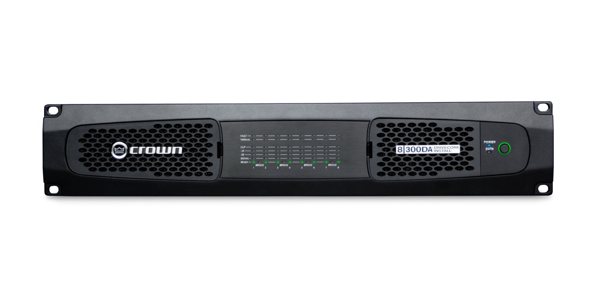 Crown DCi 8|300DA 8-Channel Power Amplifier, 300 W at 4 Ohm, with